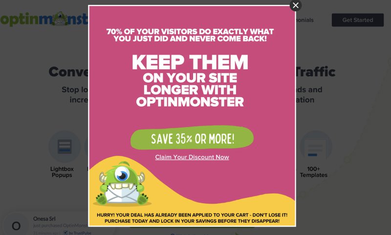 Widgeturi pop-up Optinmonster