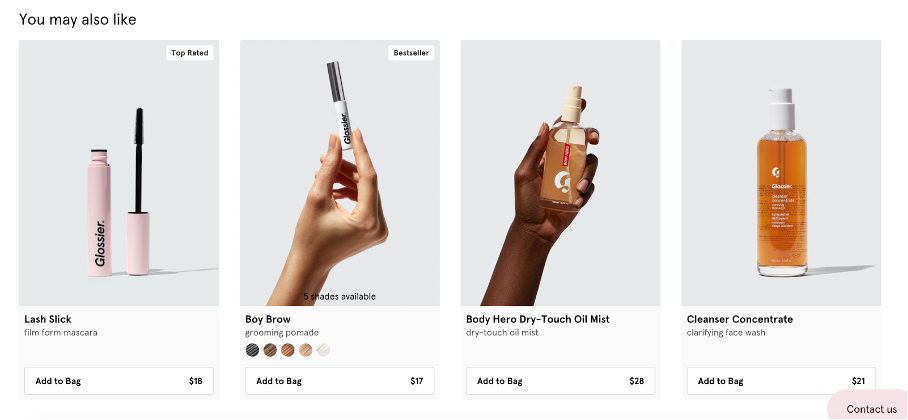 glossier product page 04 - Glossier Marketing Breakdown: How This Beauty Brand Became a $1.2 Billion Company