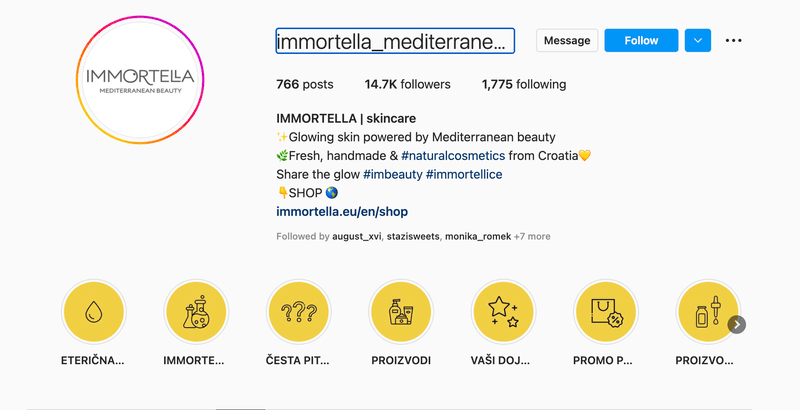 Instagram-Profilseite