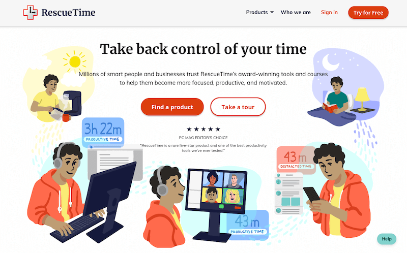 برنامج RescueTime