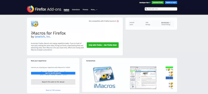 iMacros pentru Mozilla Firefox