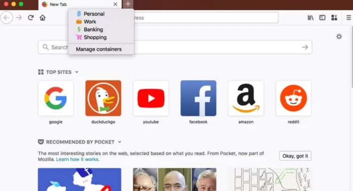 Firefox Çoklu Hesap Kapsayıcıları