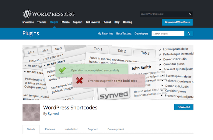 WordPress 簡碼