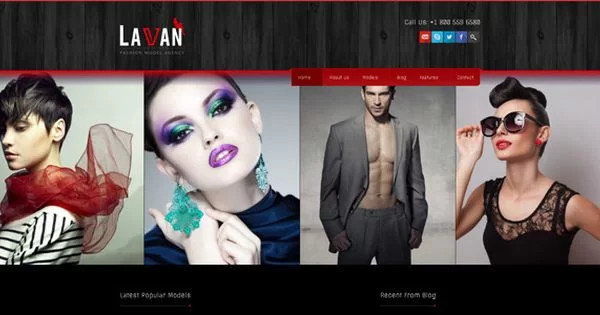 Modelo WordPress de Moda Lavan