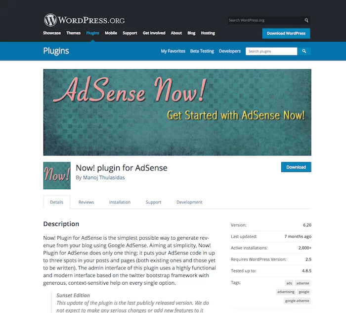 ¡Ahora! complemento para AdSense