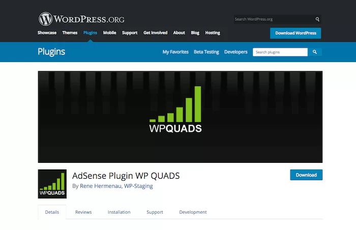 ปลั๊กอิน AdSense WP QUADS