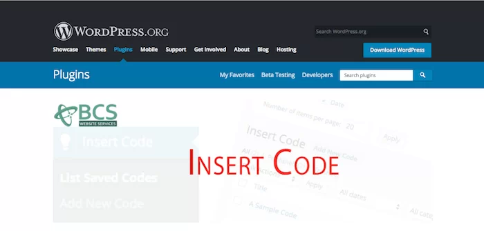 Insérer le code