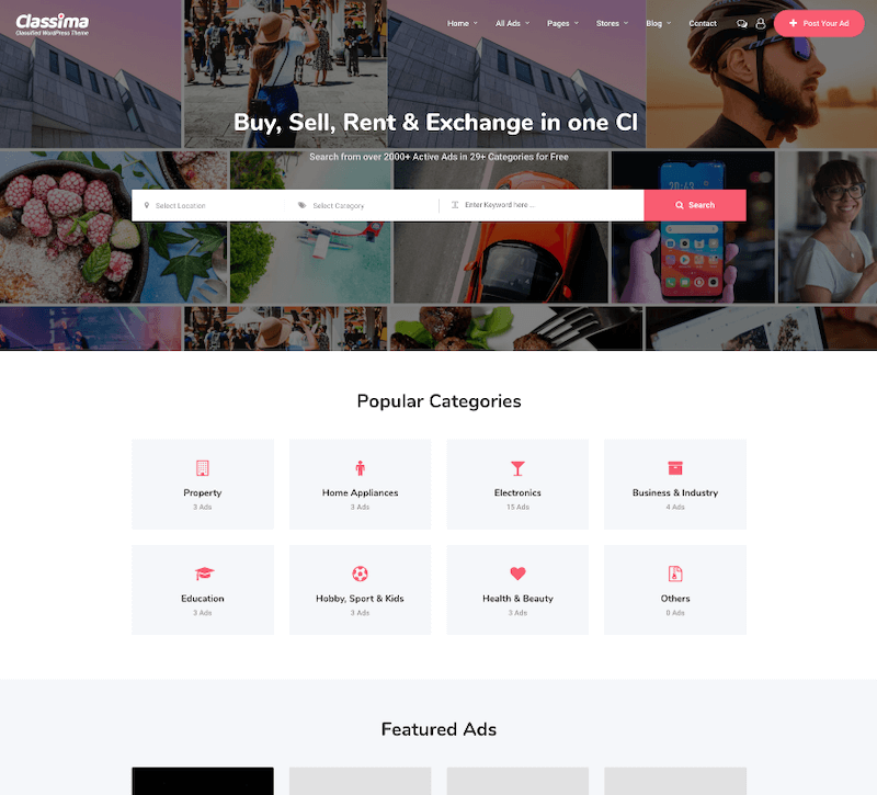 Classima Classified Theme