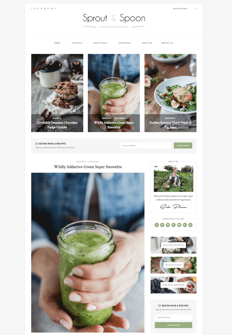 Thème WordPress Sprout & Spoon