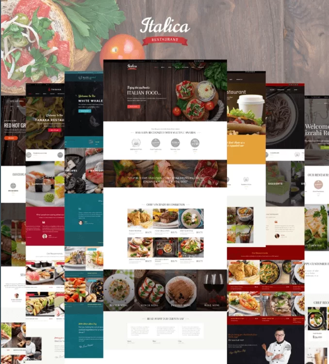 Tema de WordPress para restaurante multipropósito de Italica