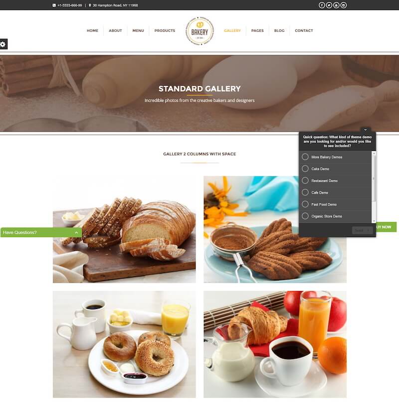 tema de wordpress de panadería