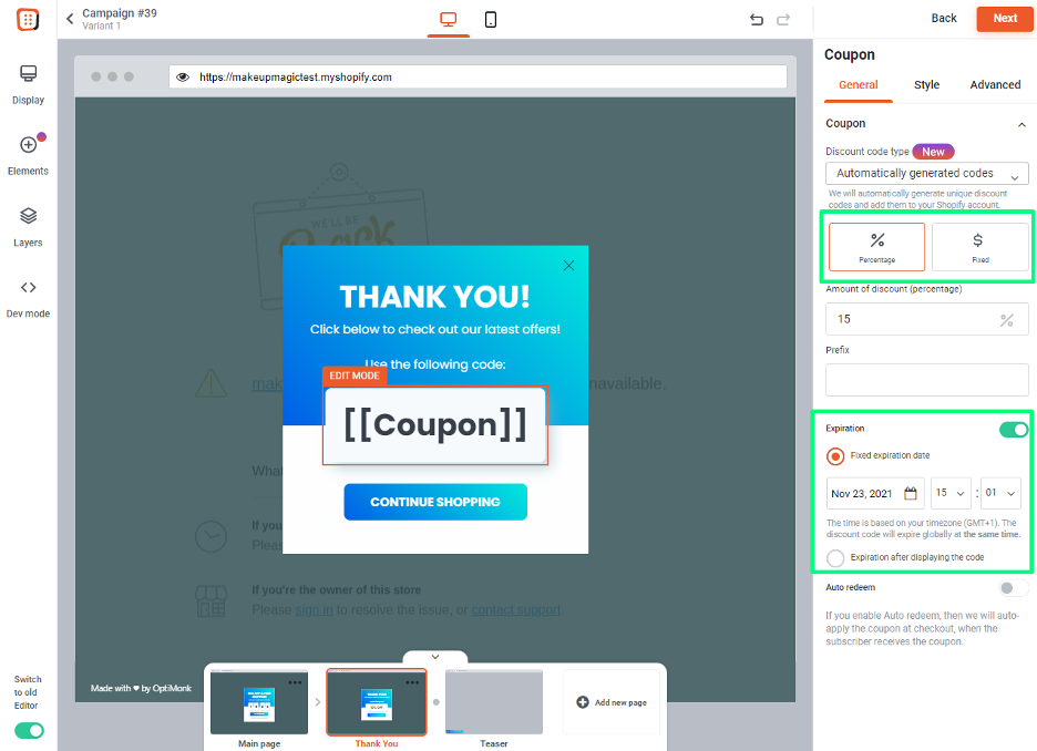 create coupon popup 04 - How to Create a Coupon Popup That Drives Sales in 6 Easy Steps