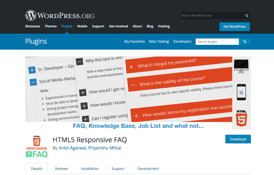 FAQ Responsif HTML5