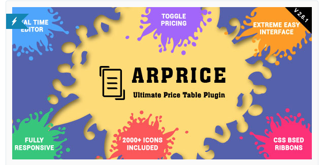 Complemento de tabla de precios ARPrice para WordPress