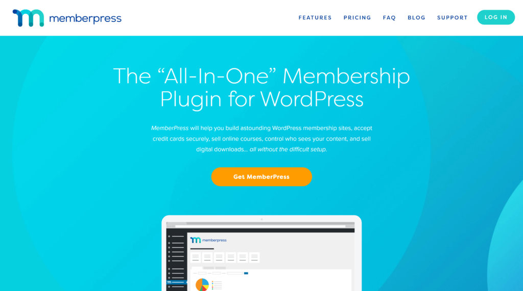 La homepage del plug-in MemberPress