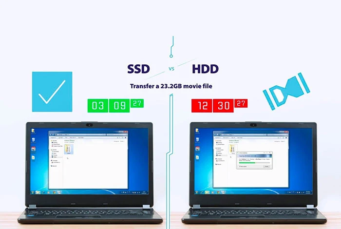 SSD مقابل سرعة الأقراص الصلبة