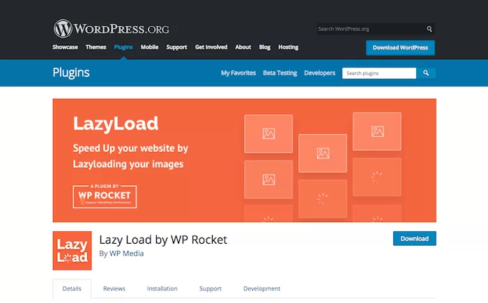 Lazy Load przez WP Rocket