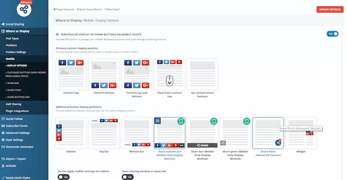 dashboard-pulsante-di-condivisione-facile-sociale