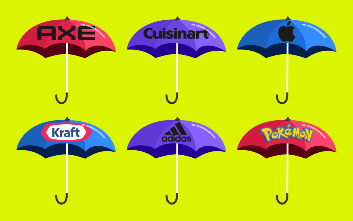 Branding umbrelă