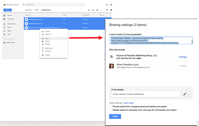 Hacks do Google Doc: Compartilhamento