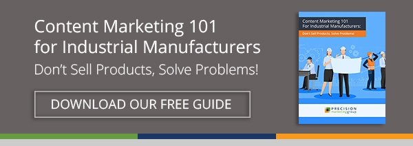 Descarga gratuita: Content Marketing 101 para fabricantes industriales