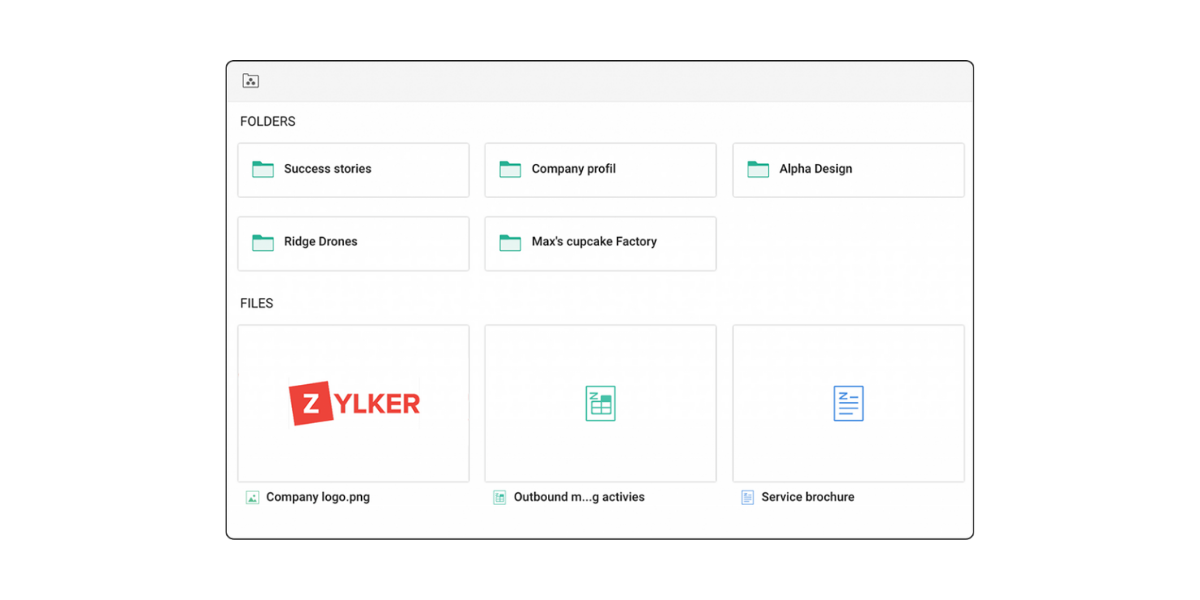 Fichiers centralisés Zoho ONE | Partenaire Zoho Enacptechno