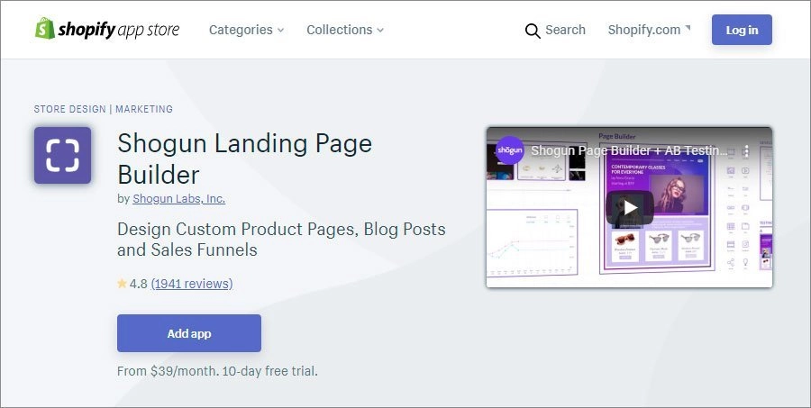 Shogun Landing Page Builder