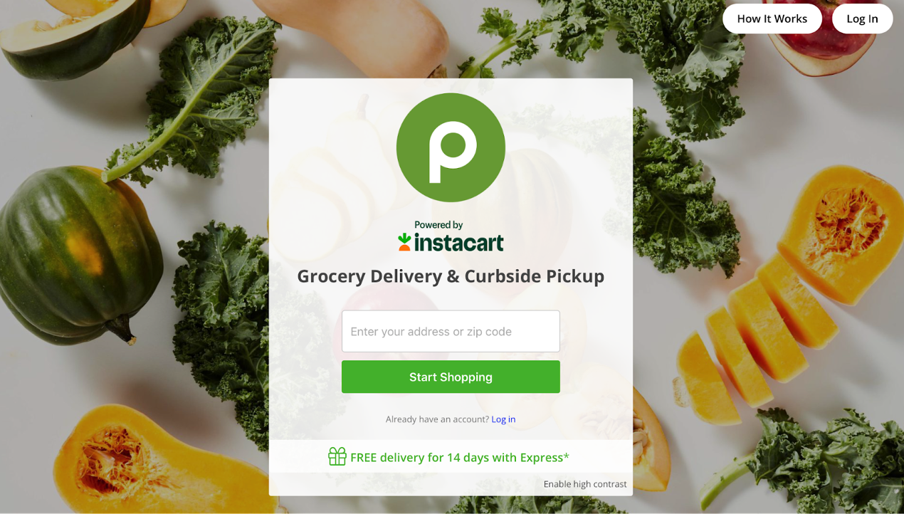 ecommerce landing page example publix - 6 Ecommerce Landing Page Examples & Tips on How to Build a High-Performing Landing Page