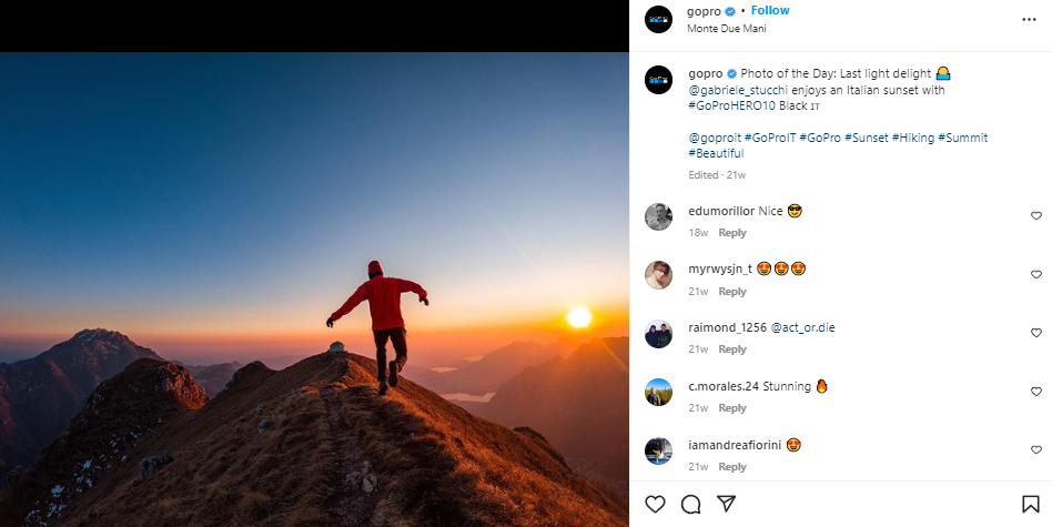 GoPro Instagram アカウント