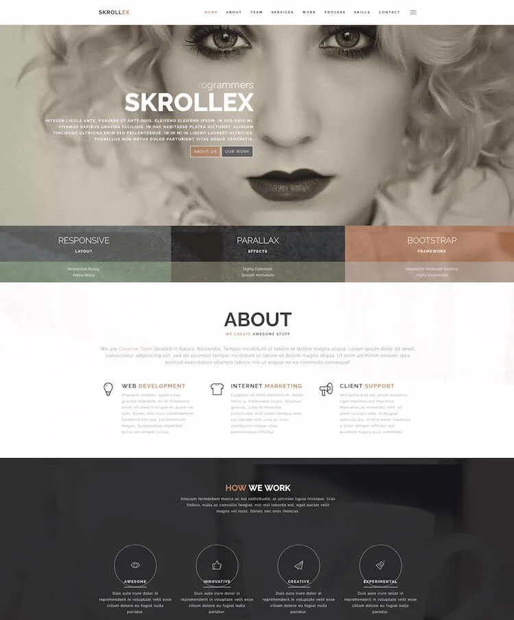 Plantilla HTML de Skrollex