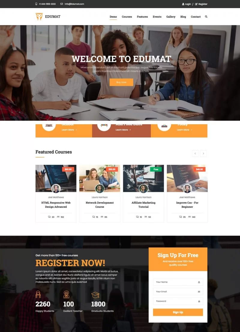 เทมเพลต HTML Edumart