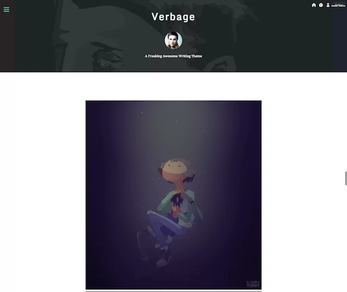 Verbage Minimal Tumblr Theme