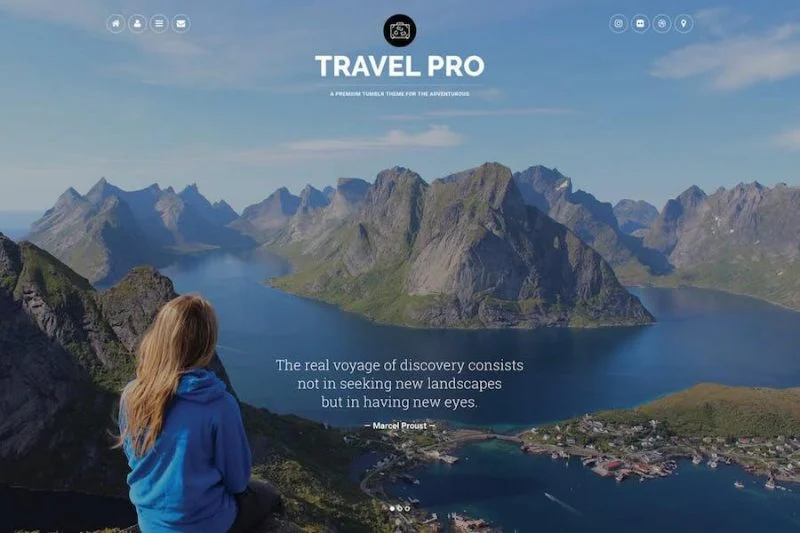 Tema Tumblr Travel Pro