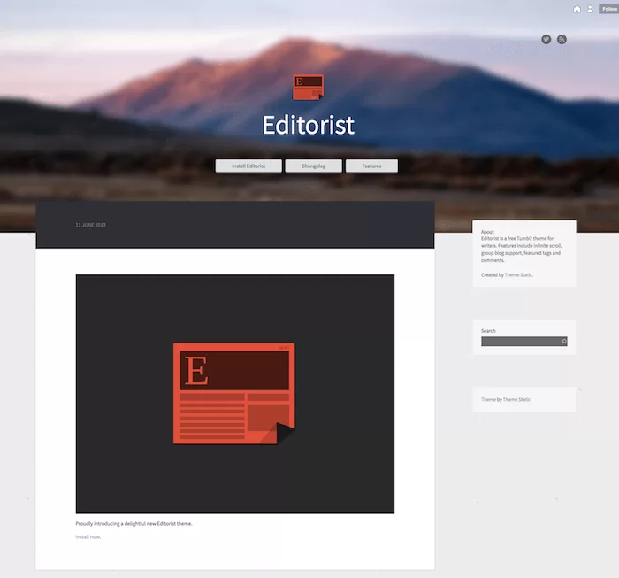 Tema Tumblr Editor Gratis