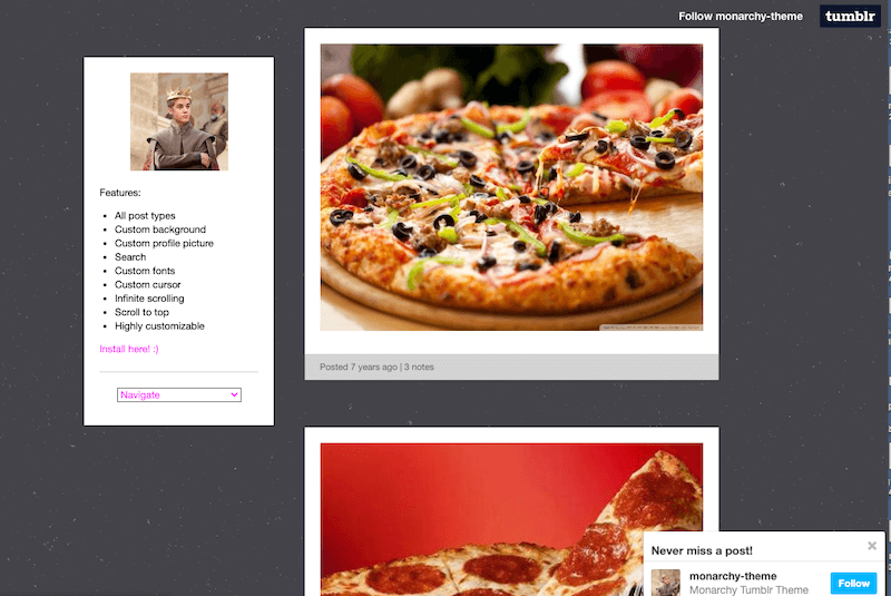 Monarchie Tumblr-Theme