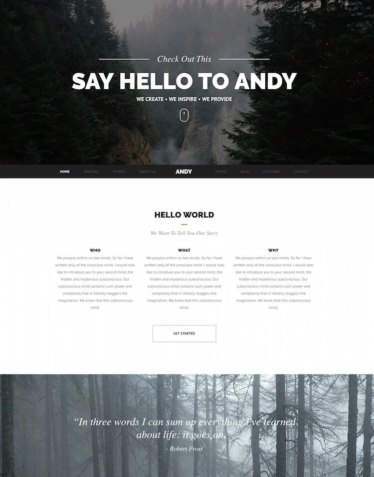 Andy Creative Joomla テンプレート