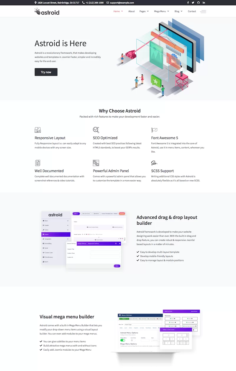 เทมเพลต Astroid Joomla