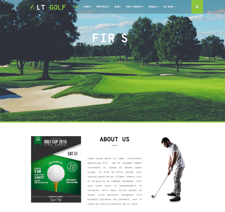 Modèle Joomla de golf LT