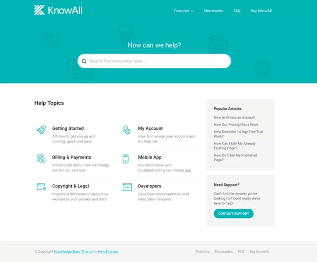 knowall 워드프레스 테마