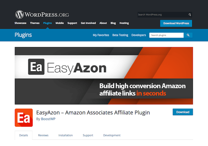 EasyAzon Amazon Associates 제휴 플러그인