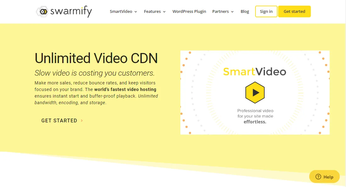 swarmify smartvideo vidéo cdn et accélération