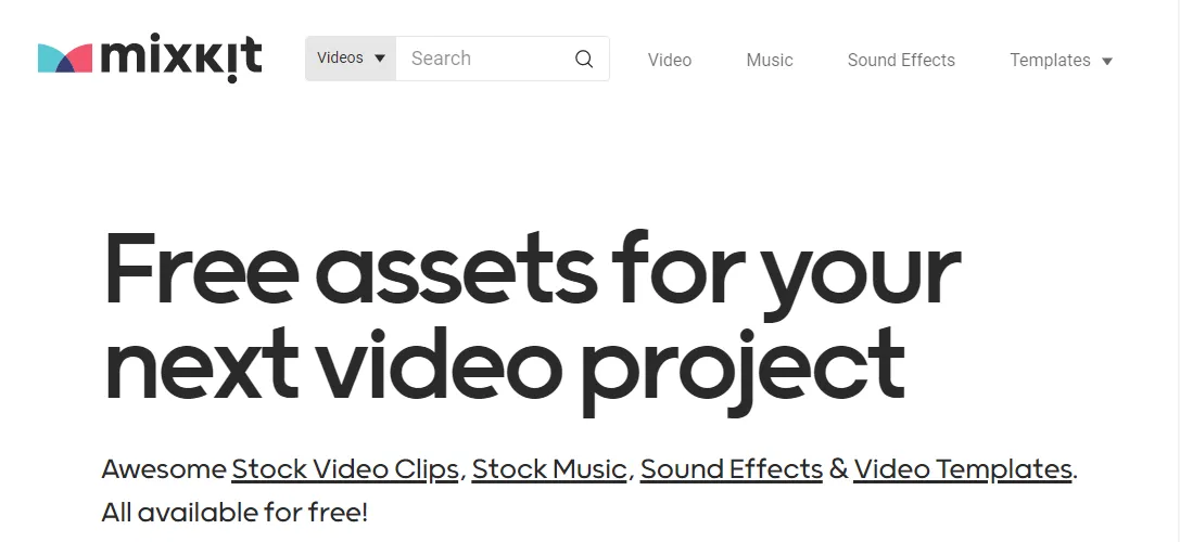 Mixkit darmowe zbiory wideo
