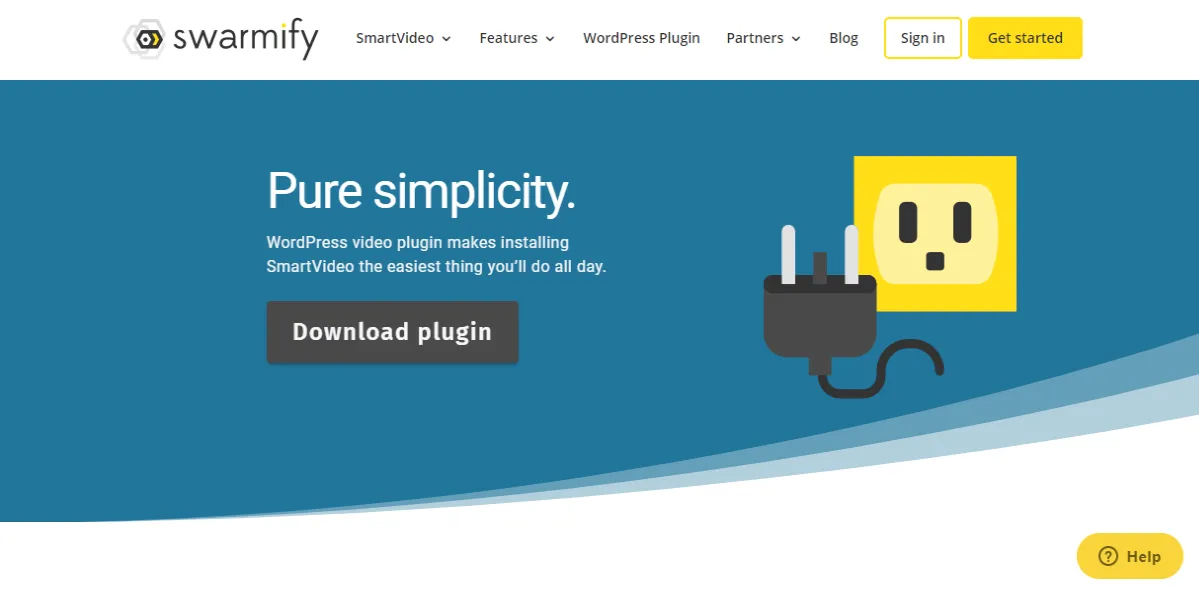 Swarmify SmartVideo Страница видеоплагина WordPress