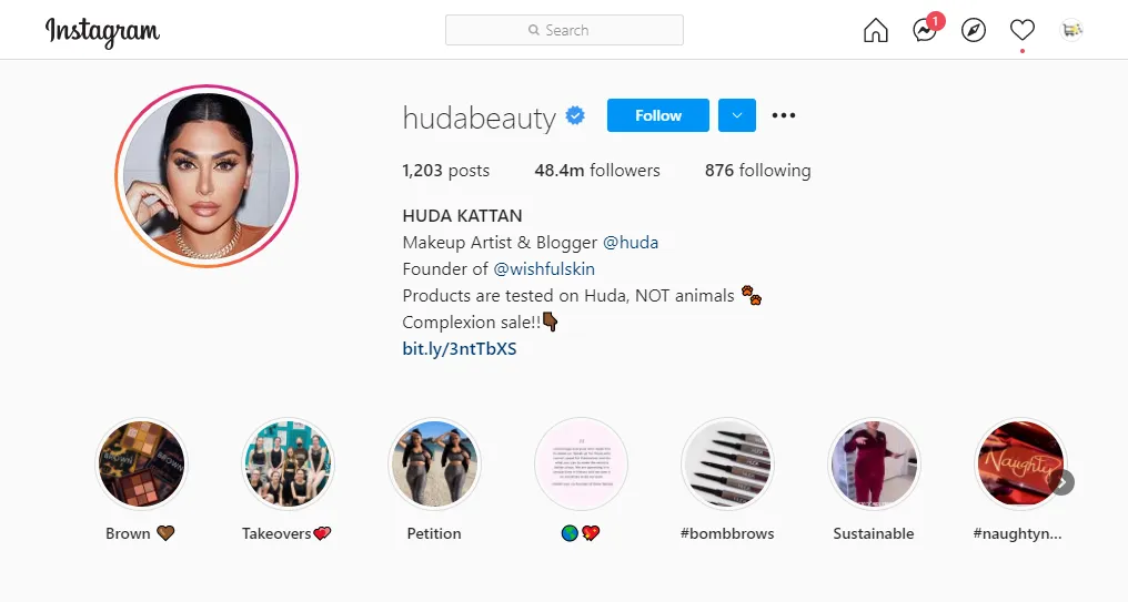 hudabeauty sur Instagram