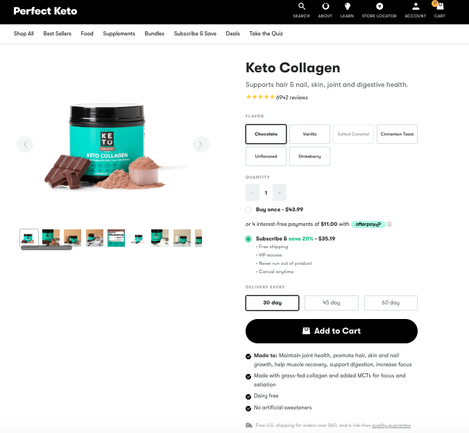 product page example