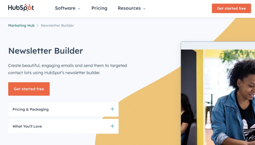 Newsletter-Builder von Hubspot