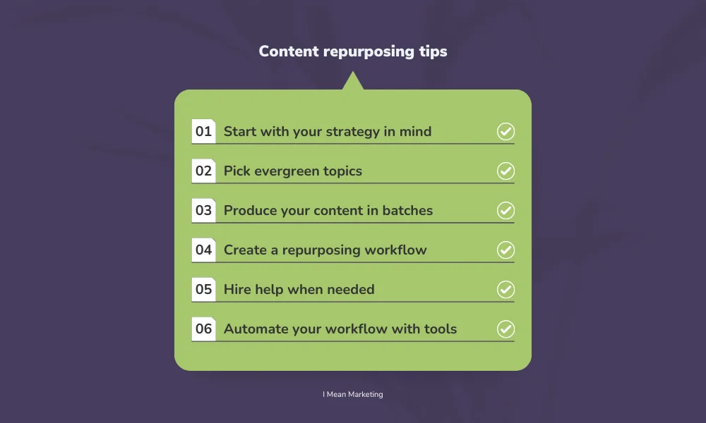 Content repurposing tips