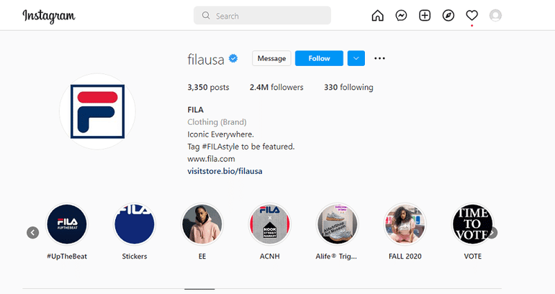 Instagram ハイライト ブランドのハッシュタグ