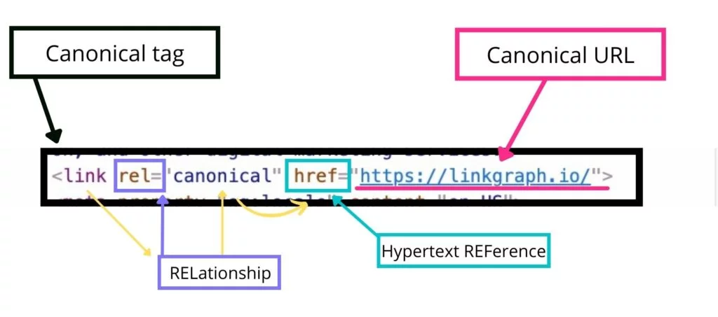 รายละเอียดของทุกส่วนของ Canonical tag