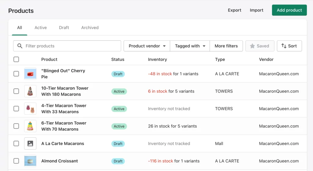 قائمة مقالات المدونة في متجر Shopify